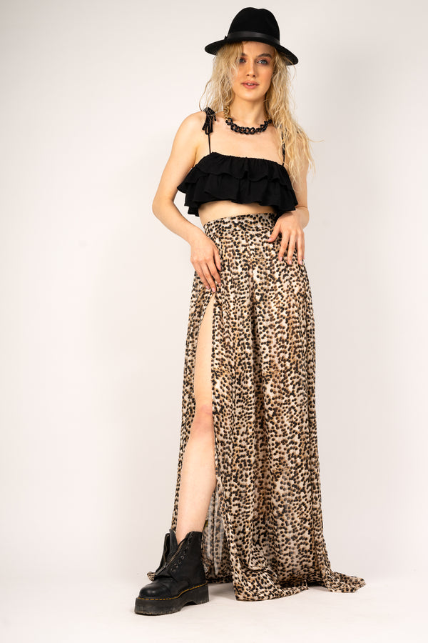 Maxi leopard skirt