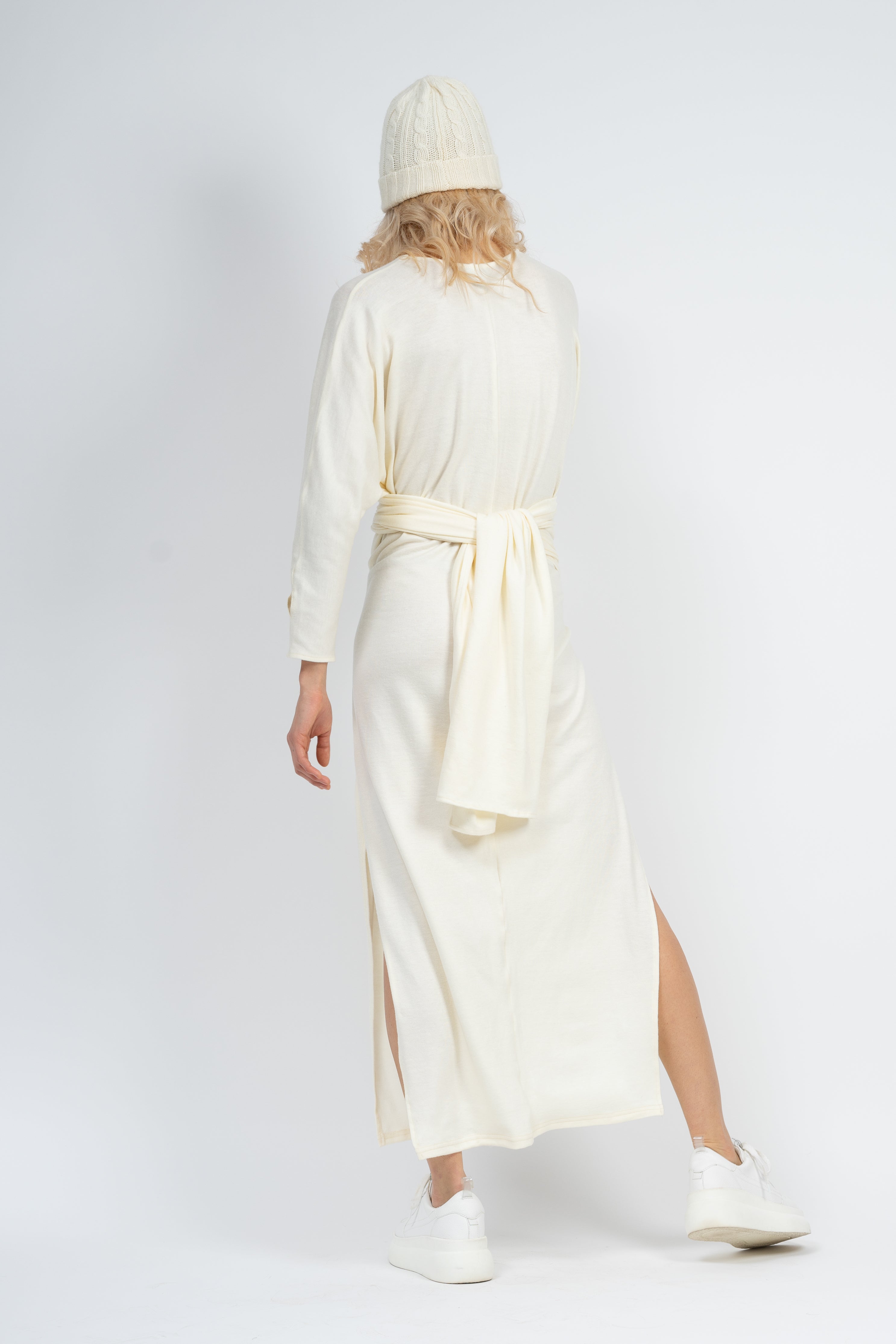 Ivoire maxi dress with scarves