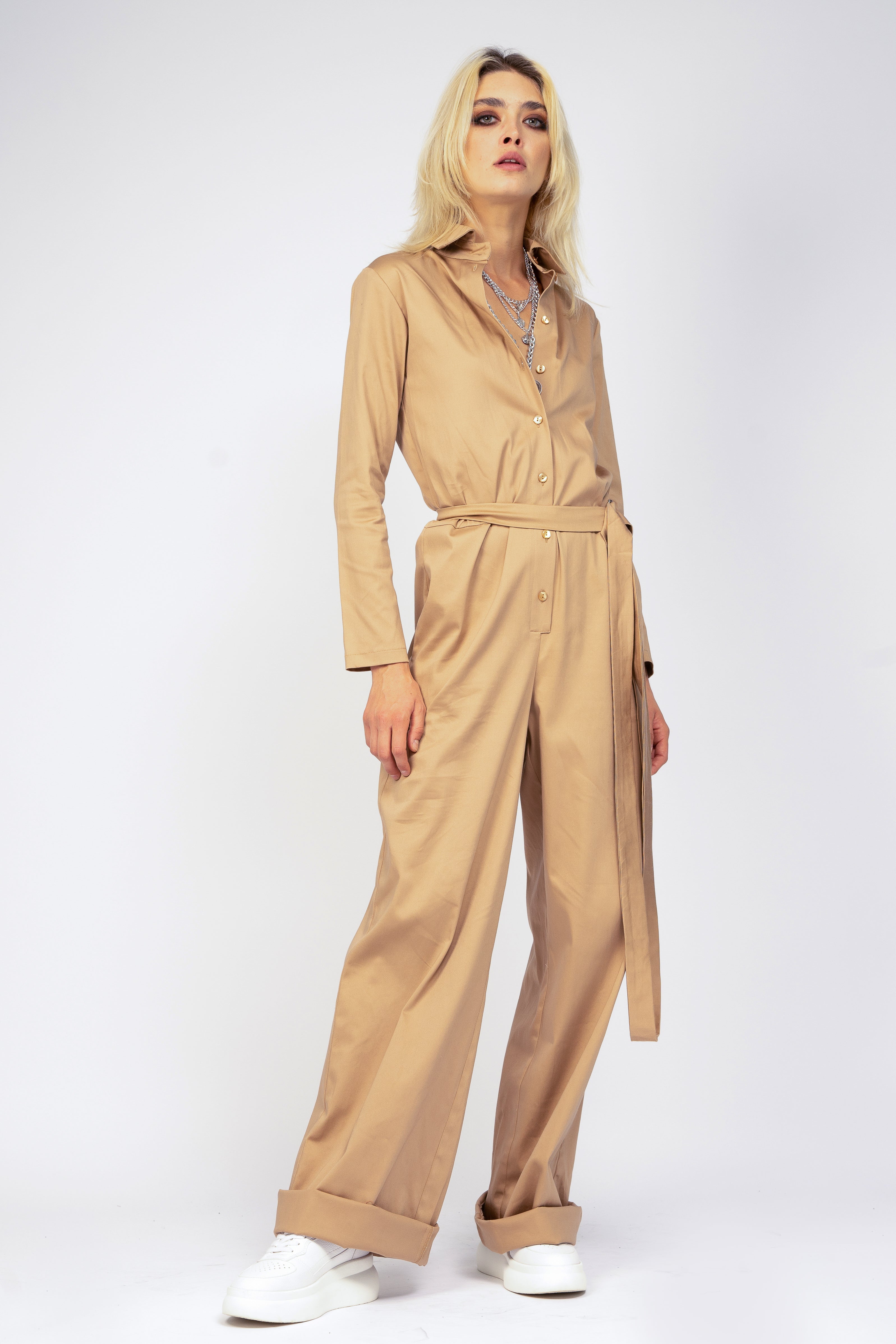 Salopeta cargo cu pantalon wide leg