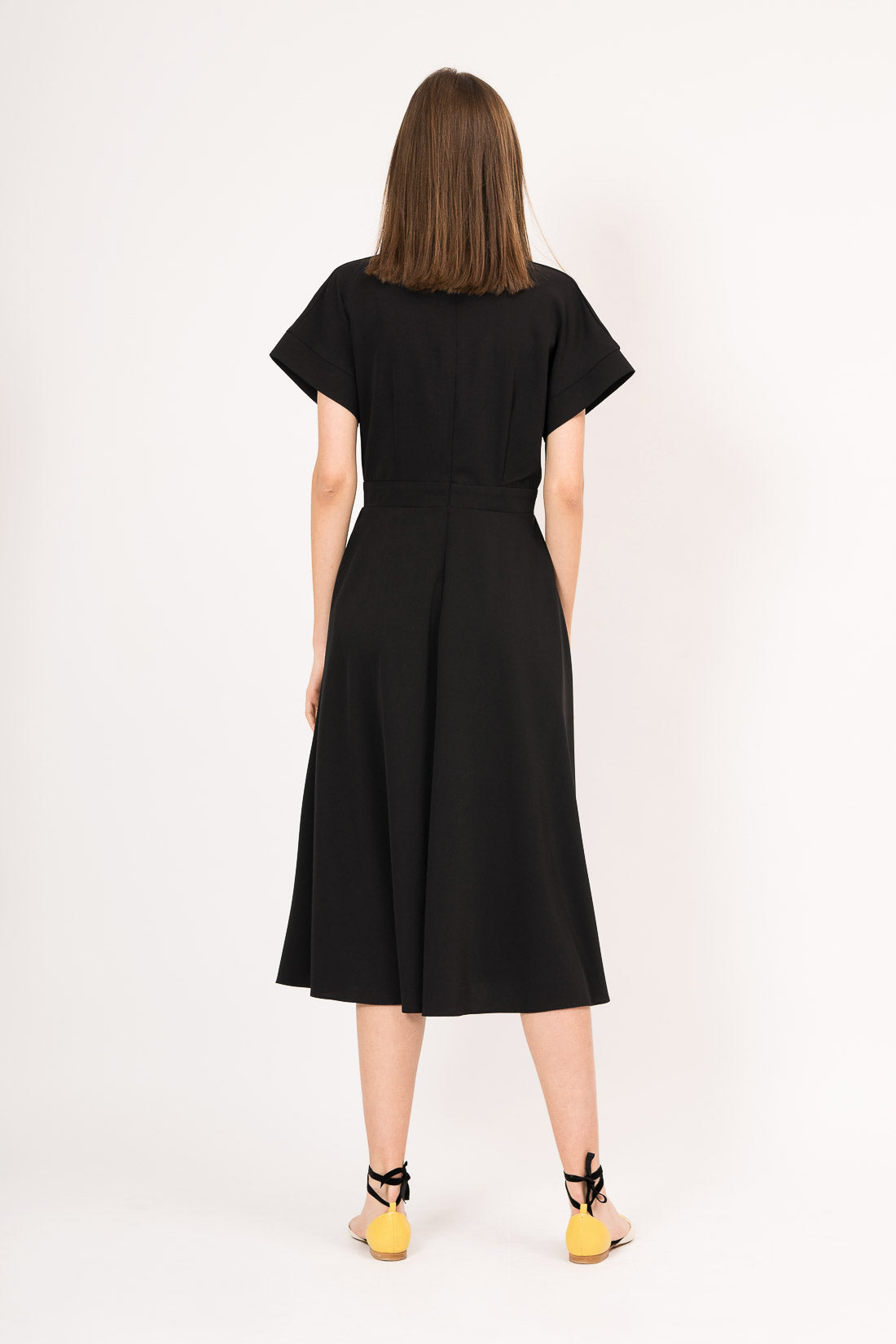 Black midi cocktail dress