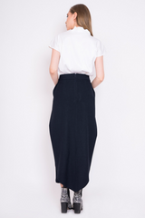 Navy pants with skirt